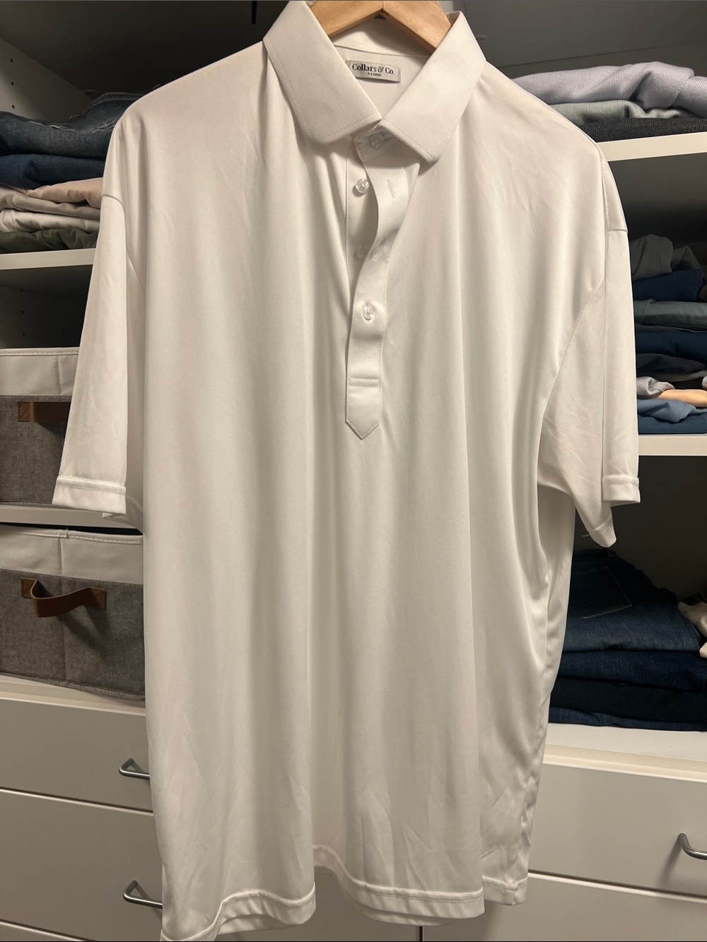 Collars and Co. Men's White Polo Shirt - Picture 6 of 9